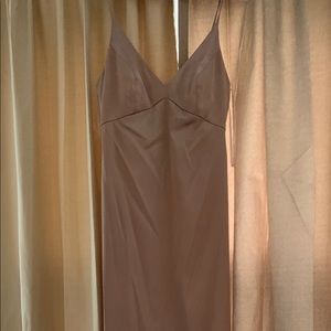 New Silk Long Gold/Tan Dress size 4 extra long